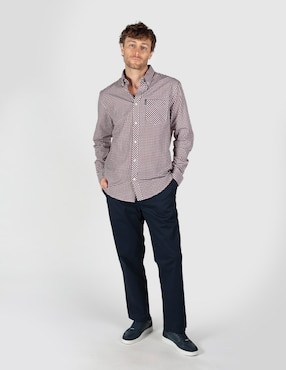 Camisa business casual Ben Sherman de algodón manga larga para hombre