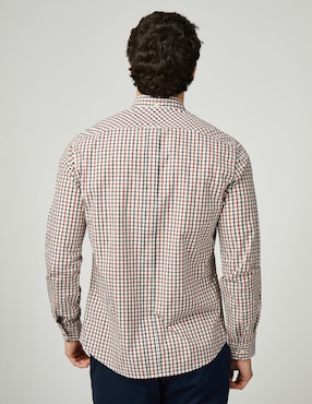 Camisa business casual Ben Sherman de algodón manga larga para hombre