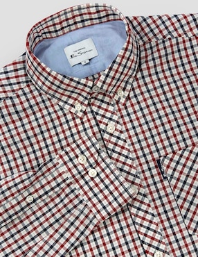 Camisa business casual Ben Sherman de algodón manga larga para hombre