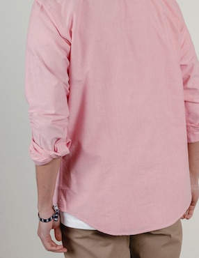 Camisa casual El Pulpo de algodón manga larga para hombre