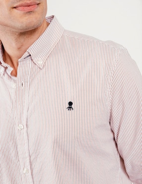 Camisa casual El Pulpo manga larga para hombre