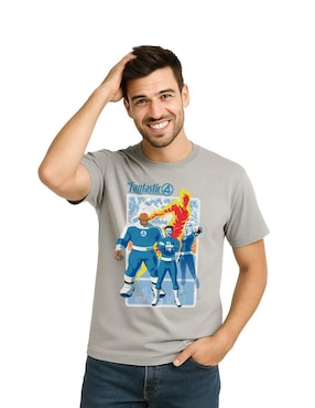 Playera Fantastic Four los 4 fantásticos cuello redondo para hombre