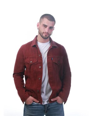 Chamarra denim indicum de mezclilla con bolsillos para hombre