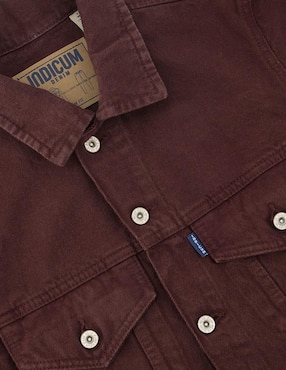 Chamarra denim indicum de mezclilla con bolsillos para hombre