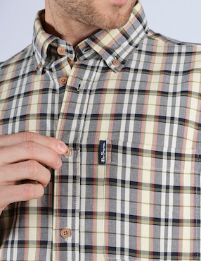Camisa business casual Ben Sherman de algodón manga larga para hombre