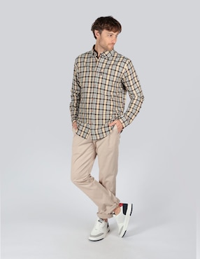 Camisa business casual Ben Sherman de algodón manga larga para hombre