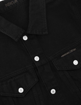 Chamarra denim Indicum Denim de mezclilla con bolsillos para hombre