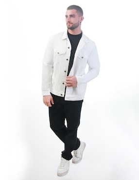 Set chamarra denim indicum denim de mezclilla con bolsillos para hombre
