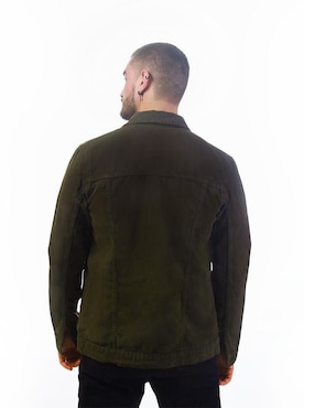 Set chamarra denim indicum denim de mezclilla con bolsillos para hombre