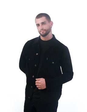 Set chamarra denim indicum denim de mezclilla con bolsillos para hombre