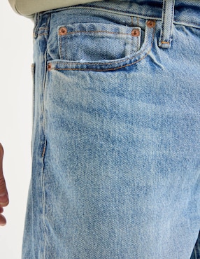 Jeans relaxed slim Abercrombie & Fitch lavado medio para hombre