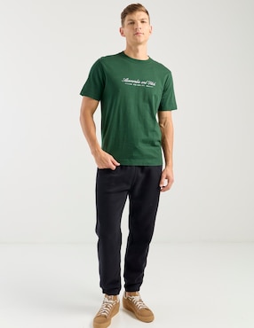 Playera Abercrombie & Fitch cuello redondo para hombre