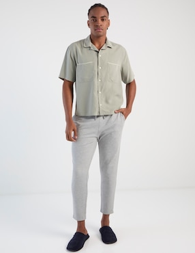 Camisa casual Abercrombie & Fitch manga corta para hombre