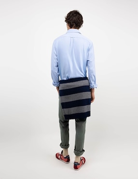 Camisa casual El Ganso de algodón manga larga para hombre