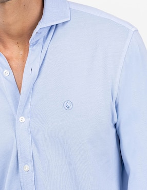 Camisa casual El Ganso de algodón manga larga para hombre