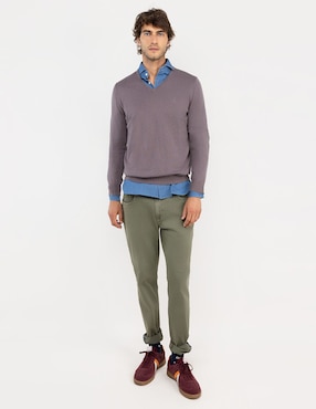 Suéter El Ganso cuello V para hombre