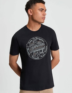 Playera Ben Sherman contemporáneo cuello redondo para hombre