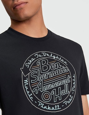 Playera Ben Sherman contemporáneo cuello redondo para hombre