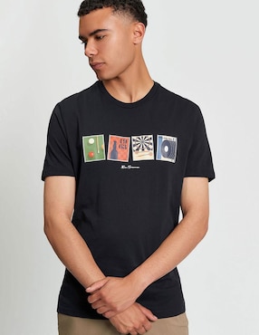 Playera Ben Sherman contemporáneo cuello redondo para hombre