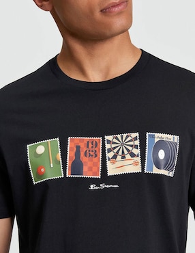 Playera Ben Sherman contemporáneo cuello redondo para hombre