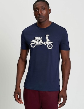 Playera Ben Sherman contemporáneo cuello redondo para hombre