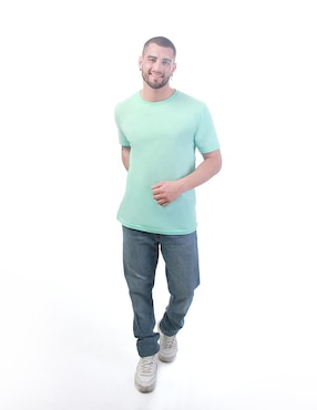 Playera Indicum Denim básicos cuello redondo para hombre