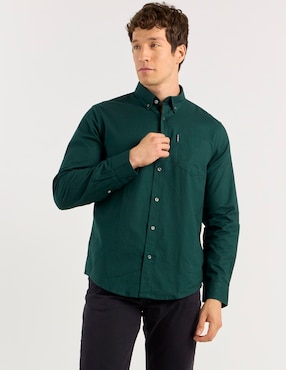 Camisa bussiness casual Ben Sherman de algodón manga larga para hombre