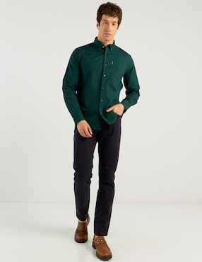 Camisa bussiness casual Ben Sherman de algodón manga larga para hombre