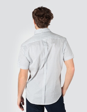 Camisa business casual Ben Sherman de algodón manga corta para hombre