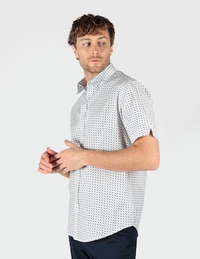 Camisa business casual Ben Sherman de algodón manga corta para hombre