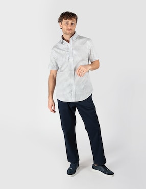Camisa business casual Ben Sherman de algodón manga corta para hombre