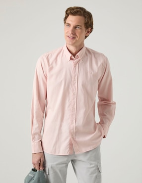 Camisa casual Scotta de algodón manga larga para hombre