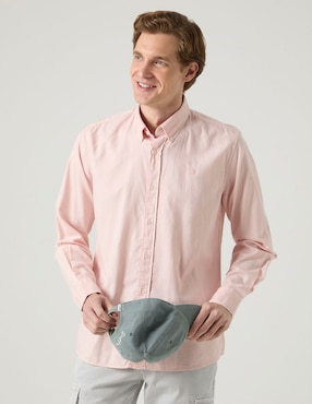 Camisa casual Scotta de algodón manga larga para hombre