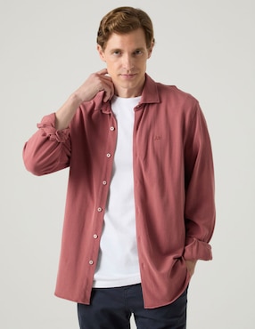 Camisa casual Scotta de algodón manga larga para hombre