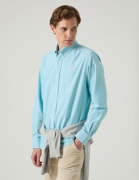 Camisa casual Scotta de algodón manga larga para hombre