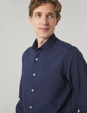 Camisa casual Scotta de algodón manga larga para hombre