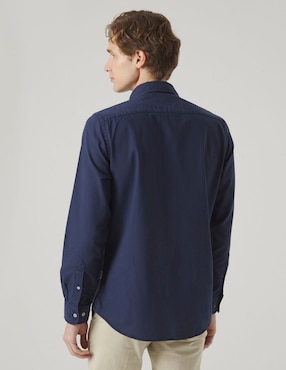 Camisa casual Scotta de algodón manga larga para hombre