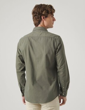 Camisa casual Scotta de algodón manga larga para hombre