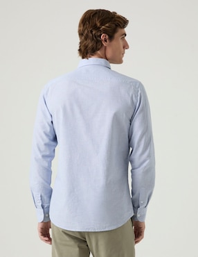 Camisa casual Scotta de algodón manga larga para hombre