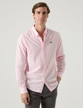 Camisa casual Scotta de algodón manga larga para hombre
