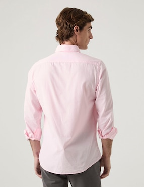 Camisa casual Scotta de algodón manga larga para hombre