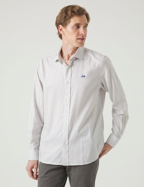 Camisa casual Scotta de algodón manga larga para hombre