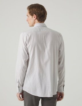 Camisa casual Scotta de algodón manga larga para hombre