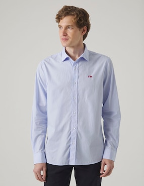 Camisa casual Scotta de algodón manga larga para hombre