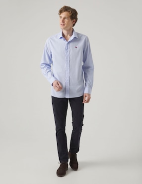 Camisa casual Scotta de algodón manga larga para hombre