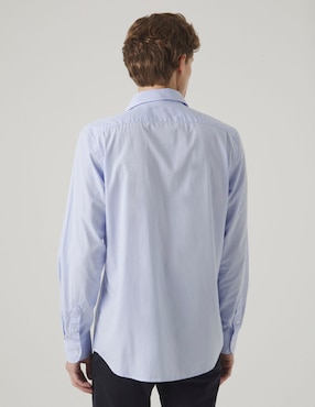 Camisa casual Scotta de algodón manga larga para hombre