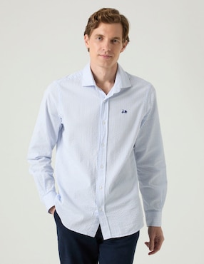 Camisa casual Scotta de algodón manga larga para hombre