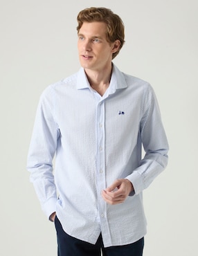 Camisa casual Scotta de algodón manga larga para hombre