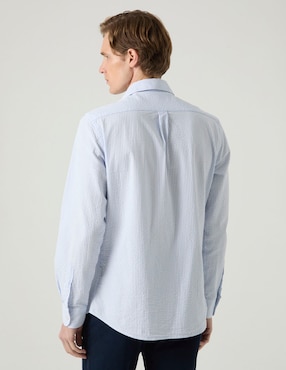 Camisa casual Scotta de algodón manga larga para hombre