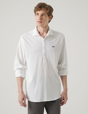 Camisa casual Scotta de algodón manga larga para hombre